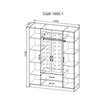 Шкаф Софи СШК 1600.1 ДСВ в Ростове-на-Дону
