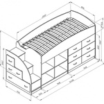 Кровать-чердак Дюймовочка 4.1 в Ростове-на-Дону