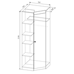 Угловой шкаф Ki-Ki (Ки ки) ШДУ 765.1 в Ростове-на-Дону