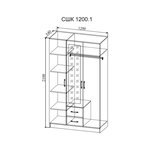 Шкаф Софи СШК 1200.1 ДСВ в Ростове-на-Дону