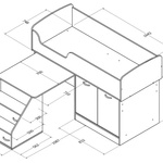 Кровать-чердак Дюймовочка 2 в Ростове-на-Дону