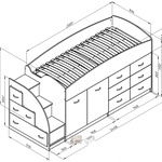 Кровать-чердак Дюймовочка 4 в Ростове-на-Дону