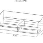 Кровать односпальная с ящиками КР 1 в Ростове-на-Дону